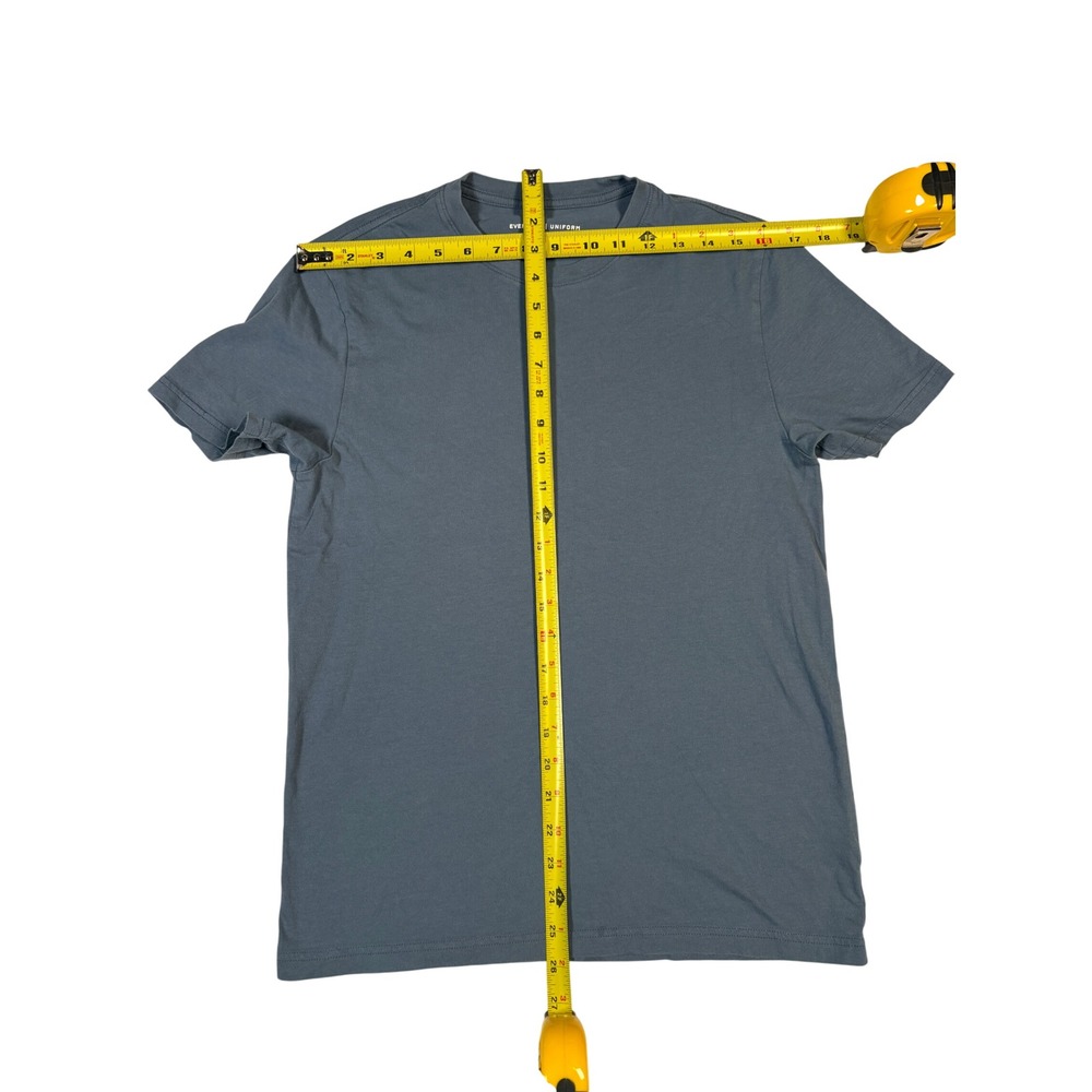 Everlane Uniform Mens Organic Cotton Crewneck T-Shirt Slate Blue M-AP-KT-12465 - Picture 4 of 6